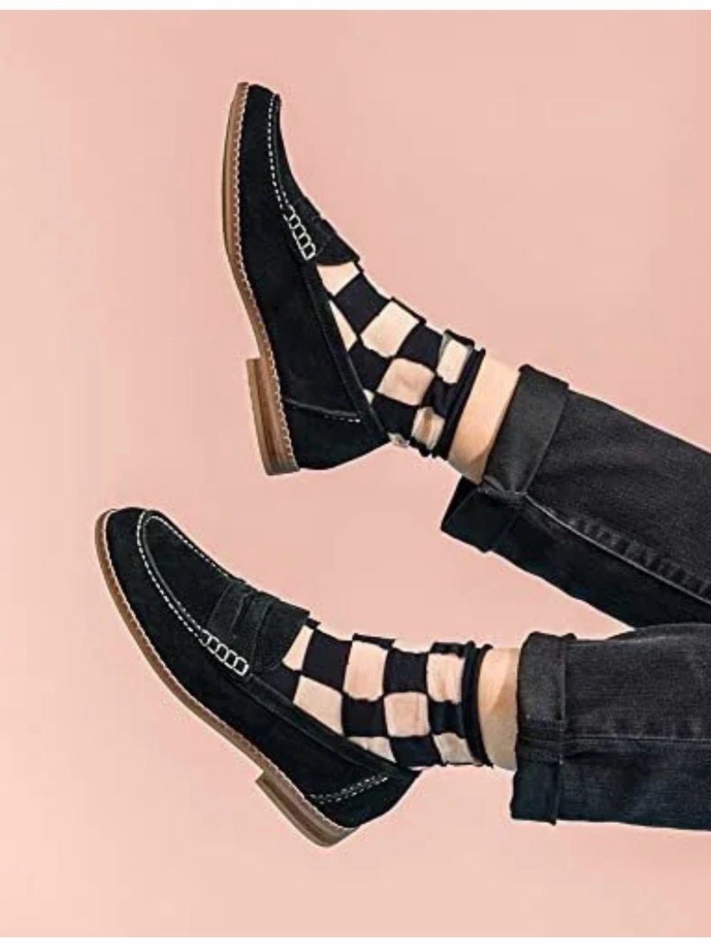 NEW 7W Hush Puppies Black Suede Wren Loafers